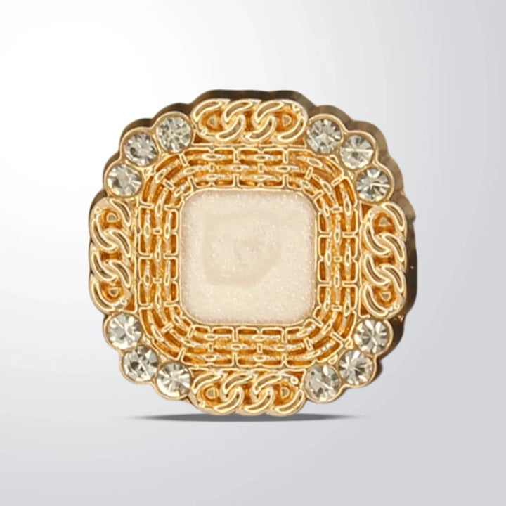 Rhinestone Diamond Metal Enamel Resin Button