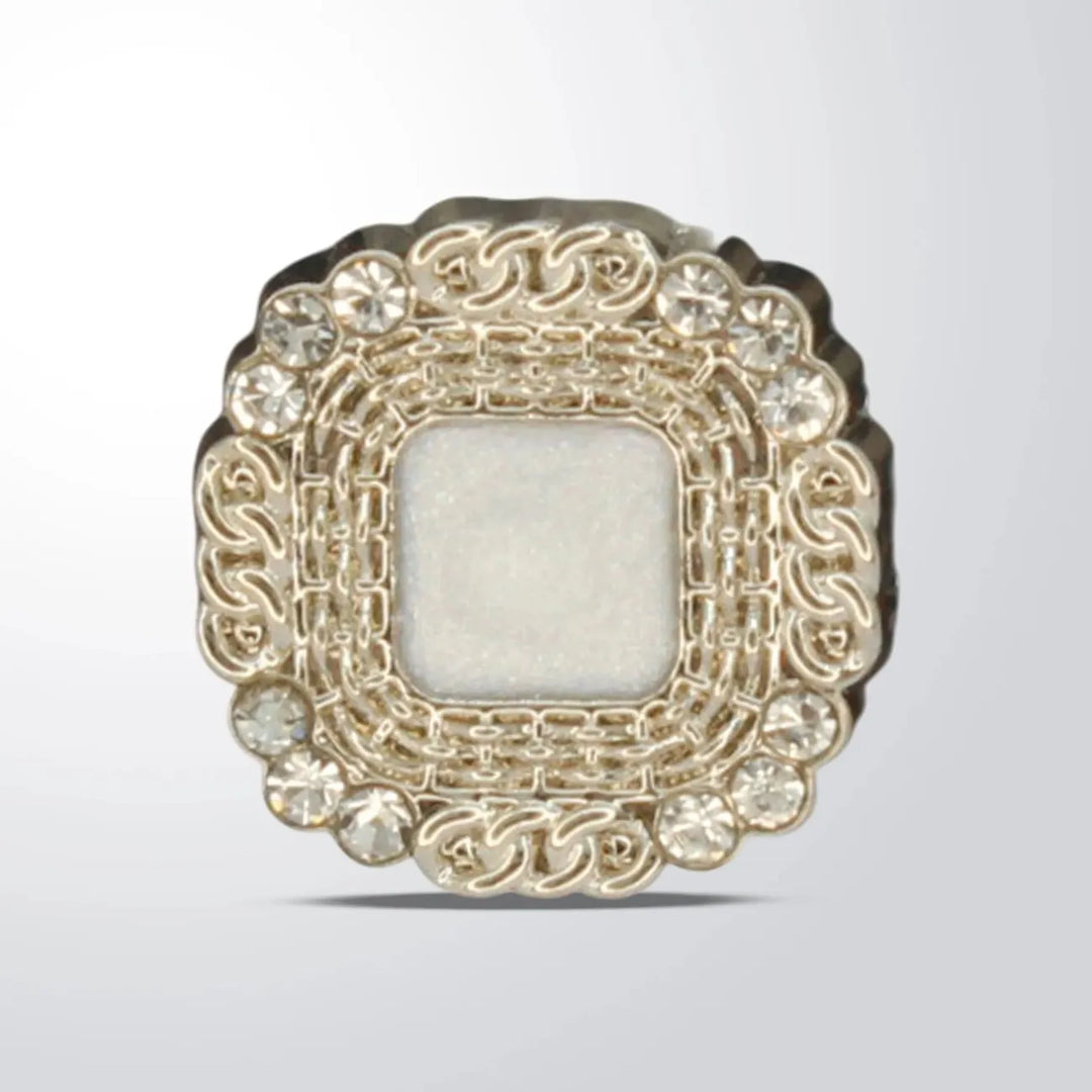 Rhinestone Diamond Metal Enamel Resin Button