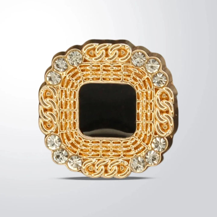 Rhinestone Diamond Metal Enamel Resin Button