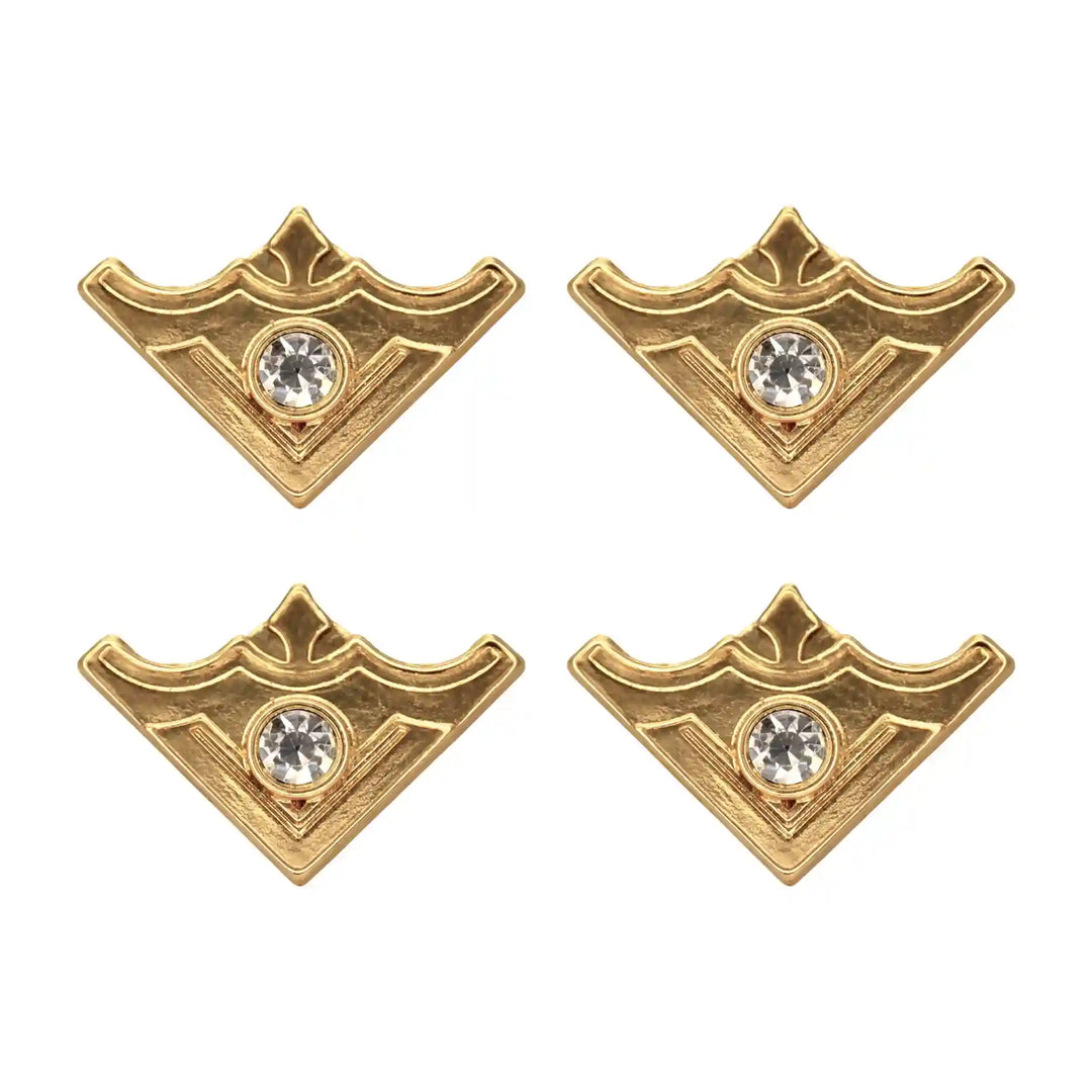 Rhinestone V Style Collar Tips