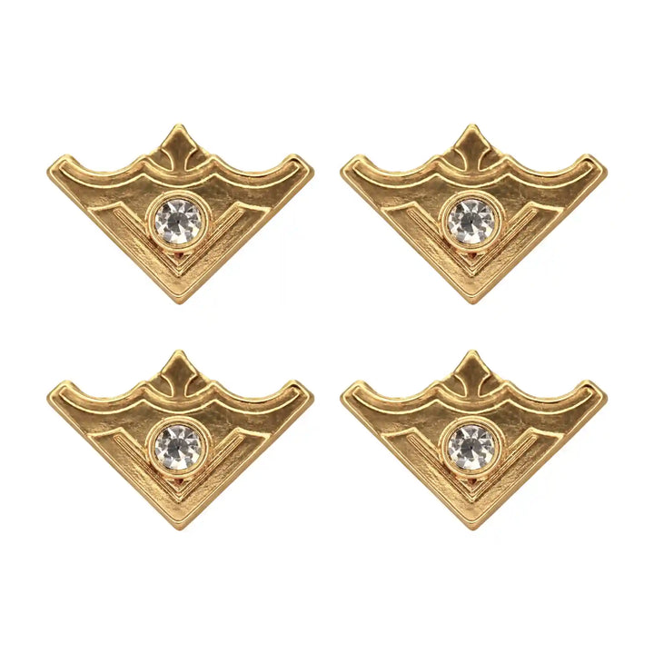 Rhinestone V Style Collar Tips