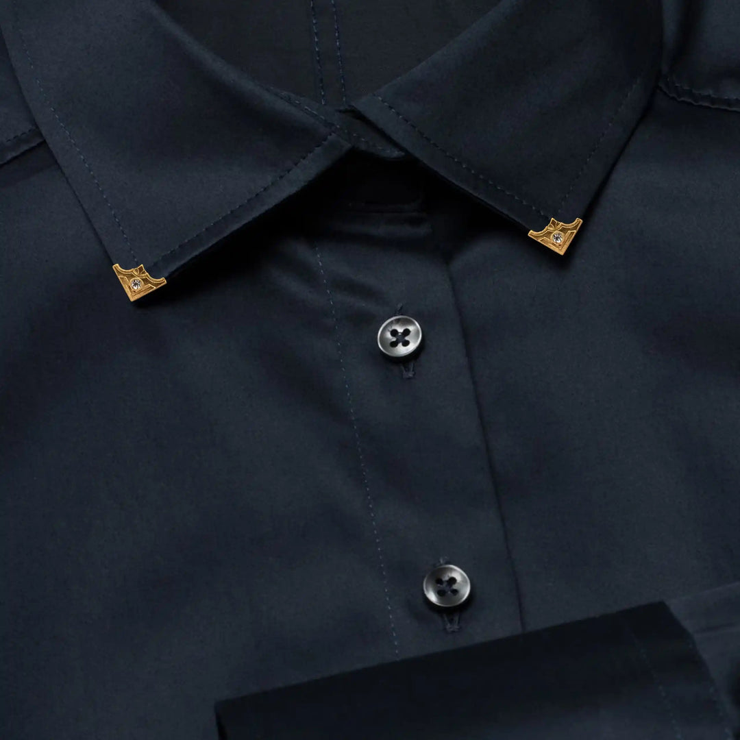 Rhinestone V Style Collar Tips