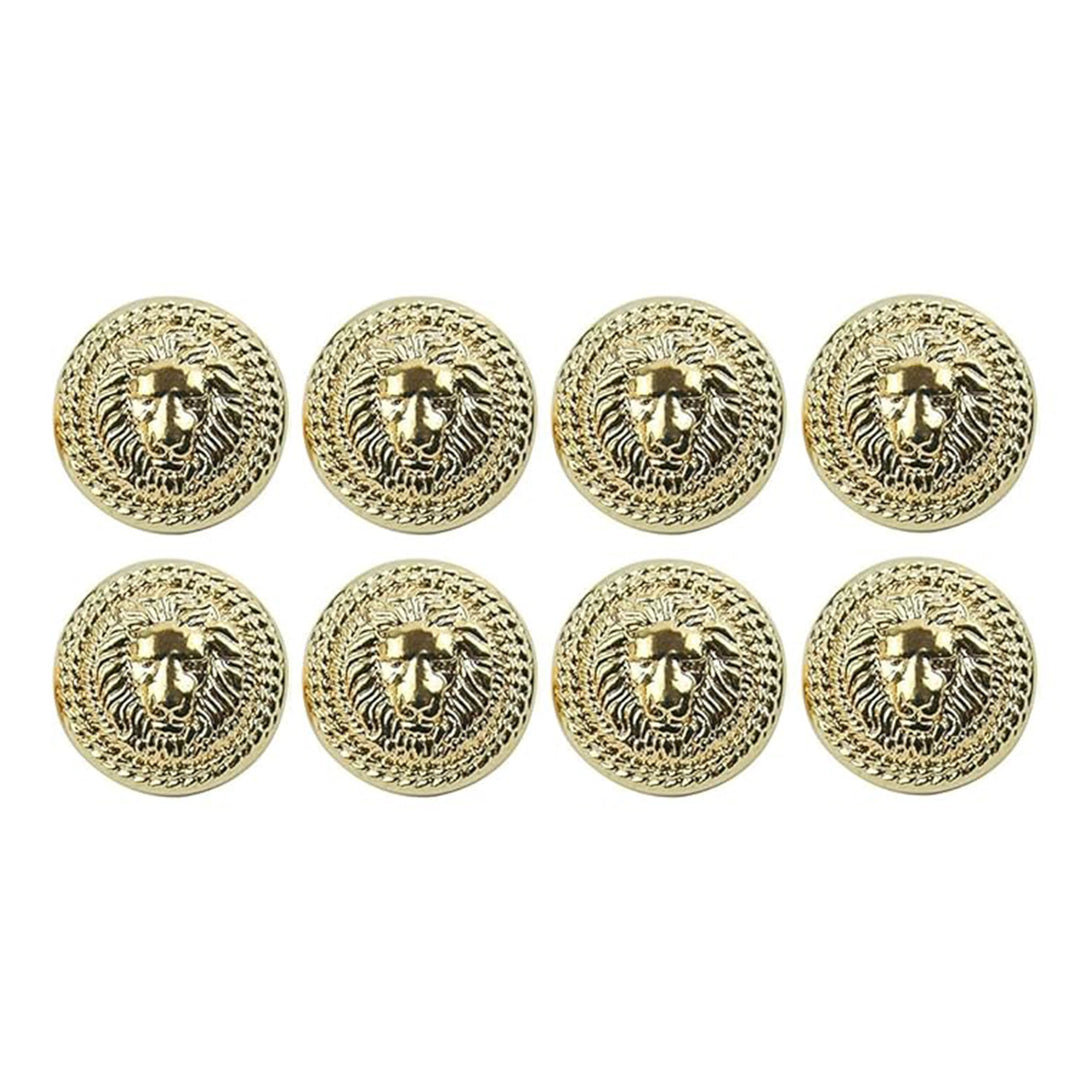 Simmering Gold Color Lion Metal Buttons