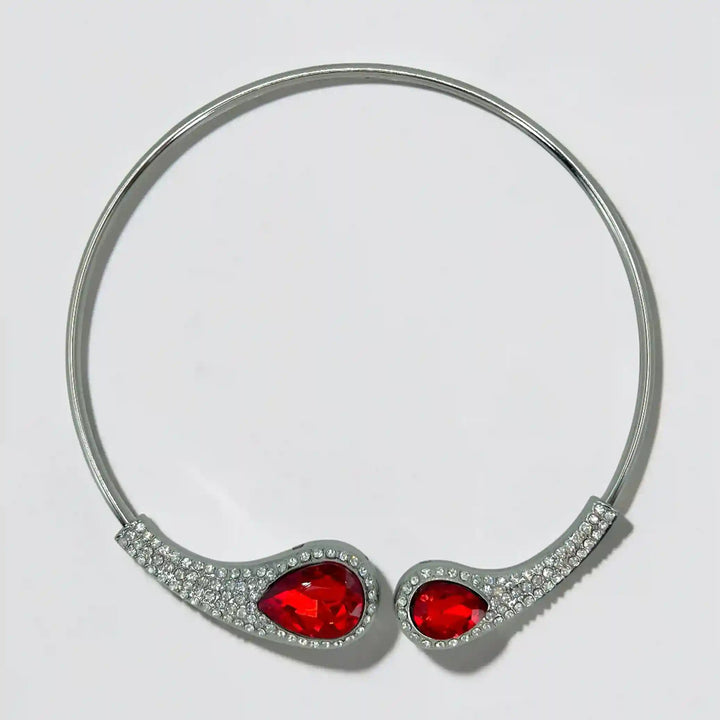 Emerald Teardrop Pavé Torque Choker