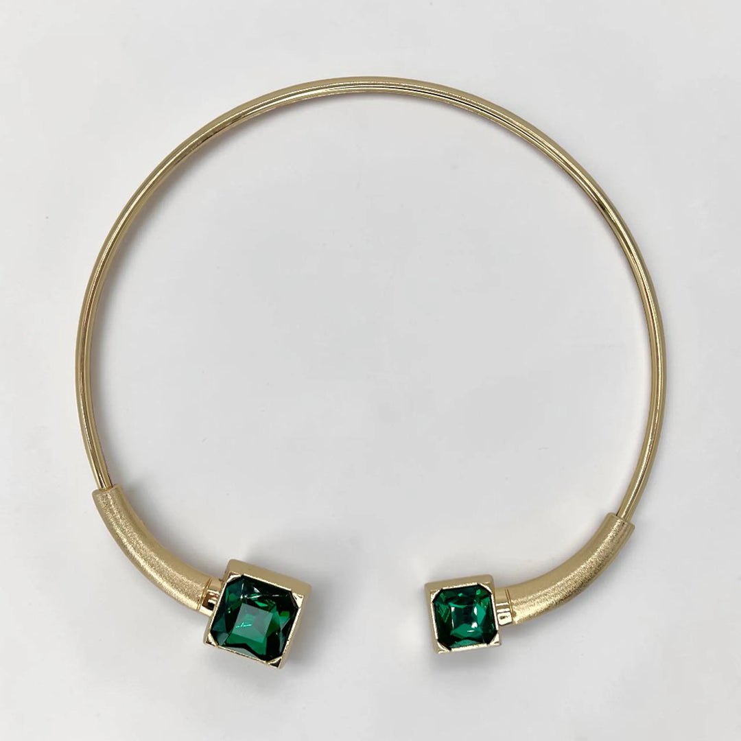 Royal Gemstone Torque Hasli Choker Necklace