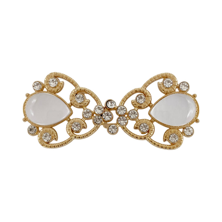 Pearl & Rhinestone Metal Frog Clsoure Buttons
