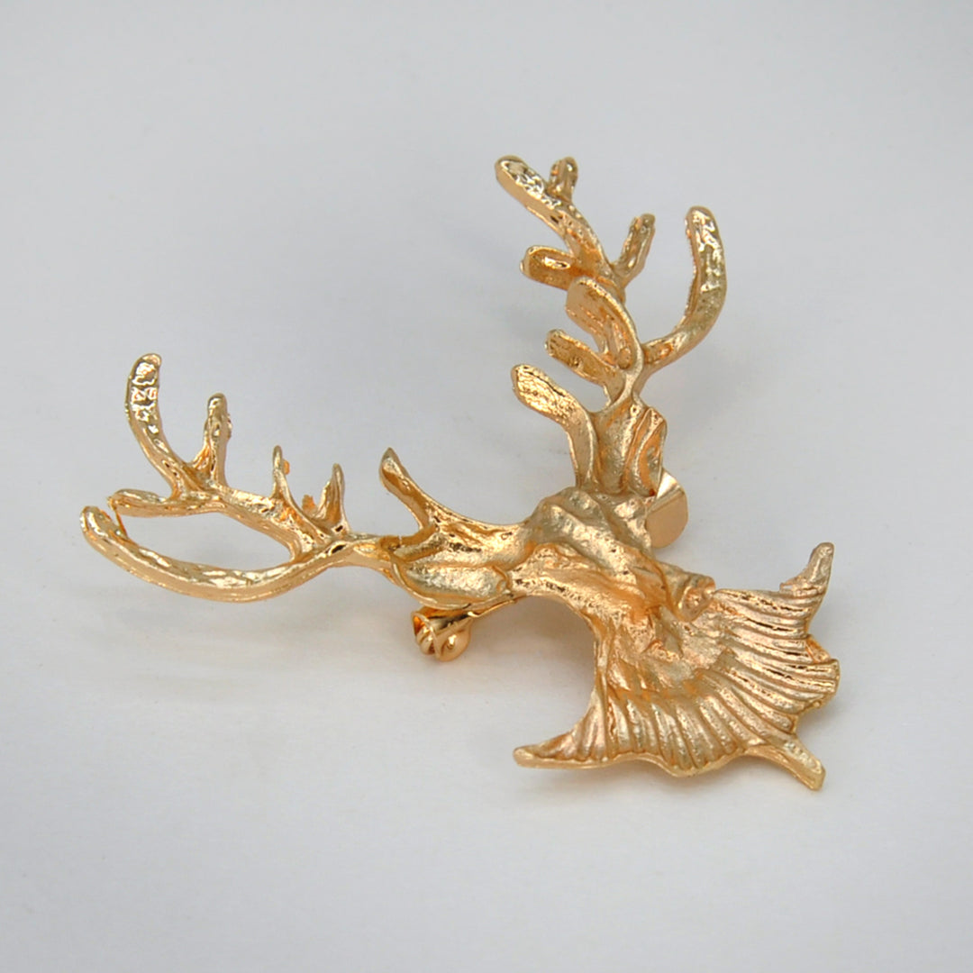 Stag Head Deer Brooch Pin