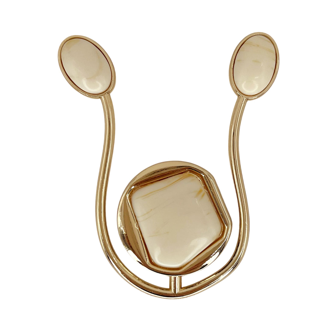 Marble Stone Embellished Buckle