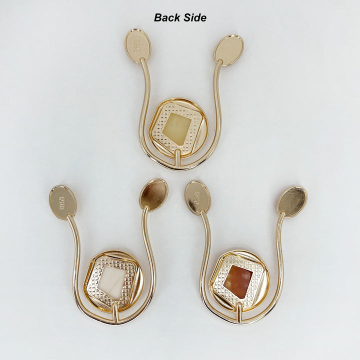Marble Stone Embellished Buckle
