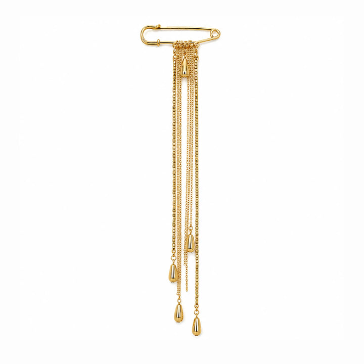 Chain Tassel Brooch Pin