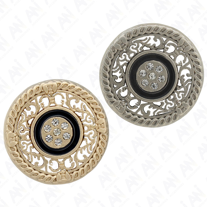 Decorative Gold Buttons for Garments and Accessories