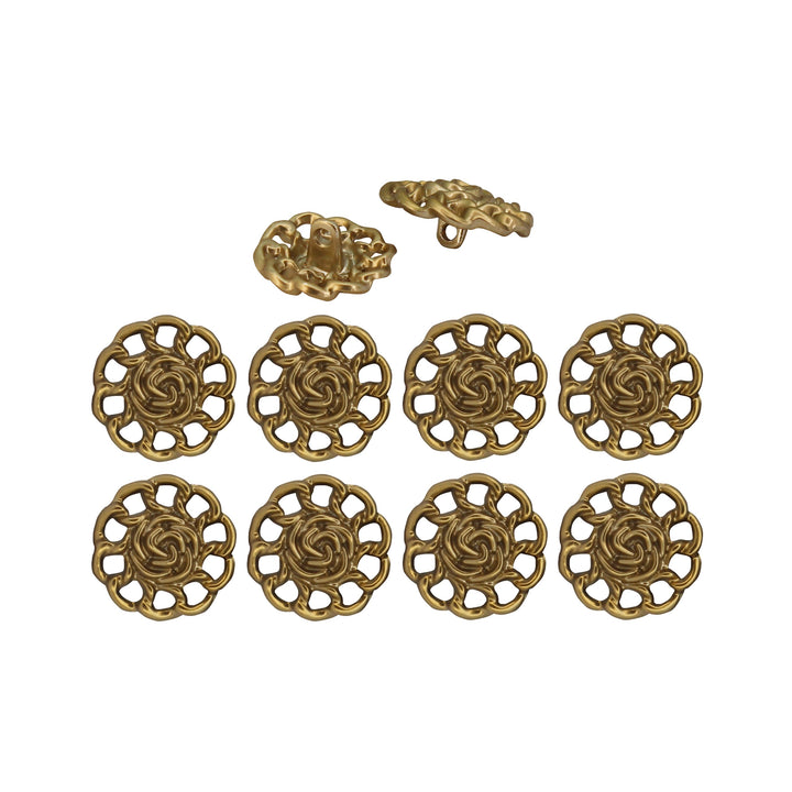 Clothing Gold Floral Design Buttons