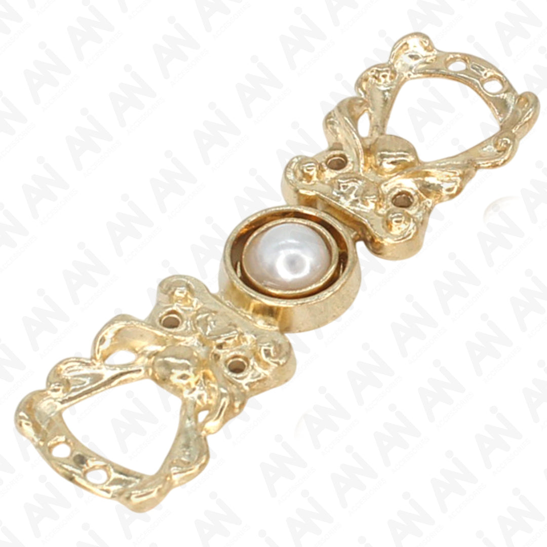 Pearl Style Frog Metal Buttons