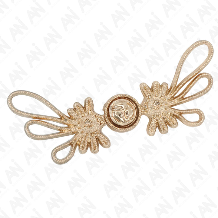 Butterfly knot or dual knot design Frog closure metal button-5.5cm×2.5cm