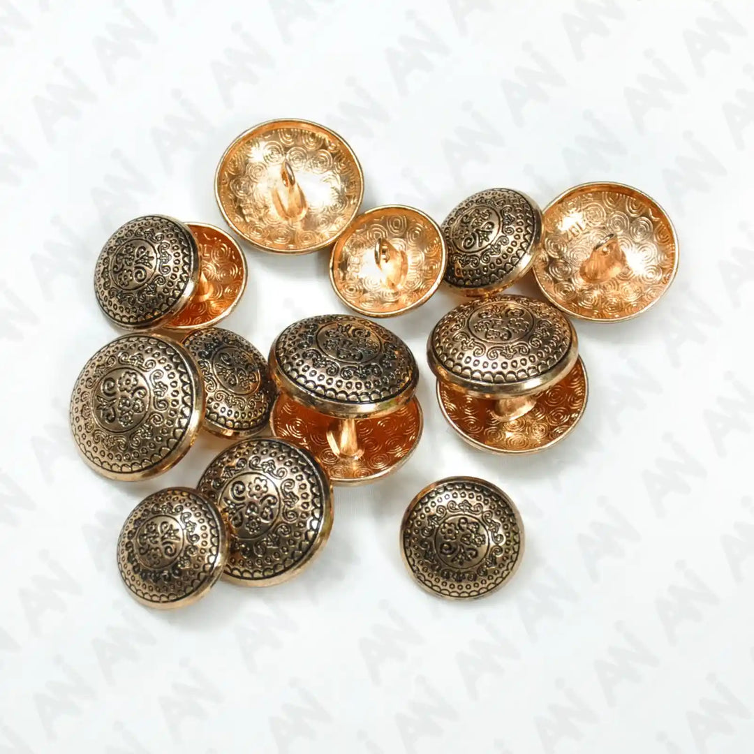 Silver Symphony Metal Buttons | 18mm × 21mm