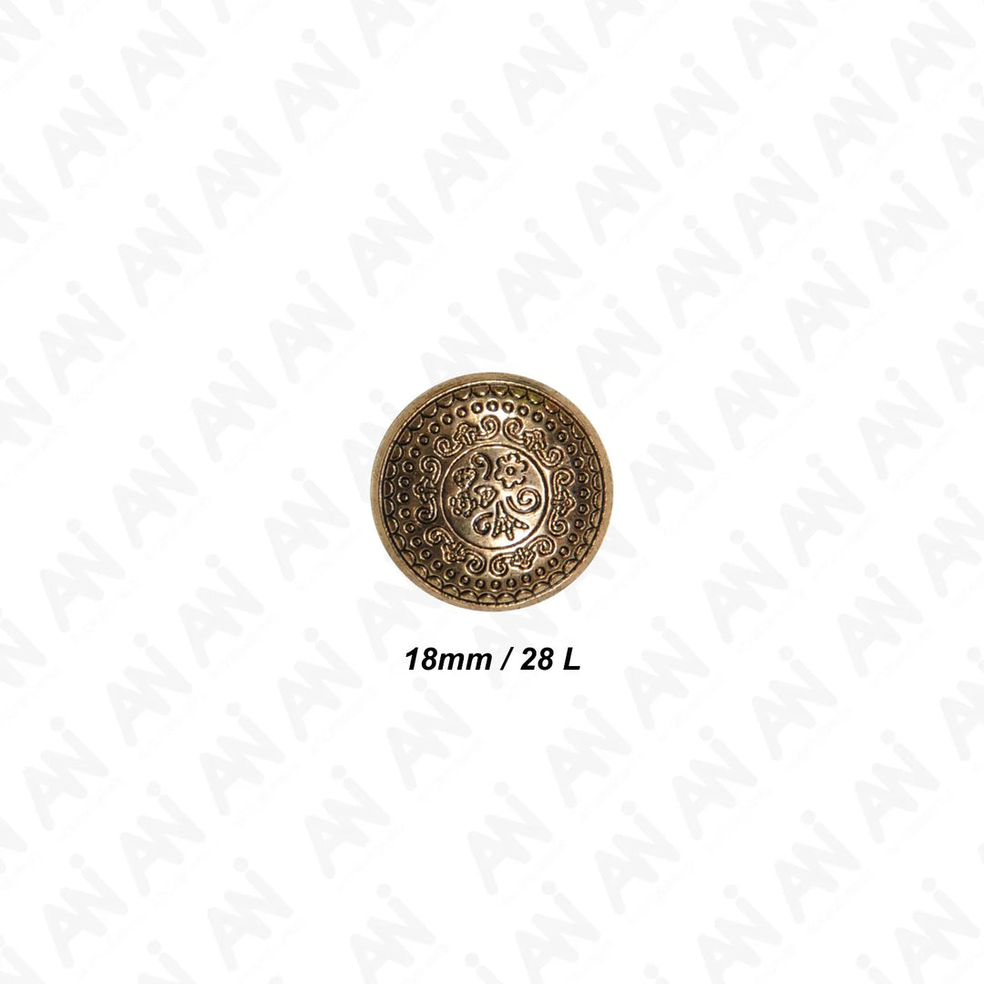 Silver Symphony Metal Buttons | 18mm × 21mm