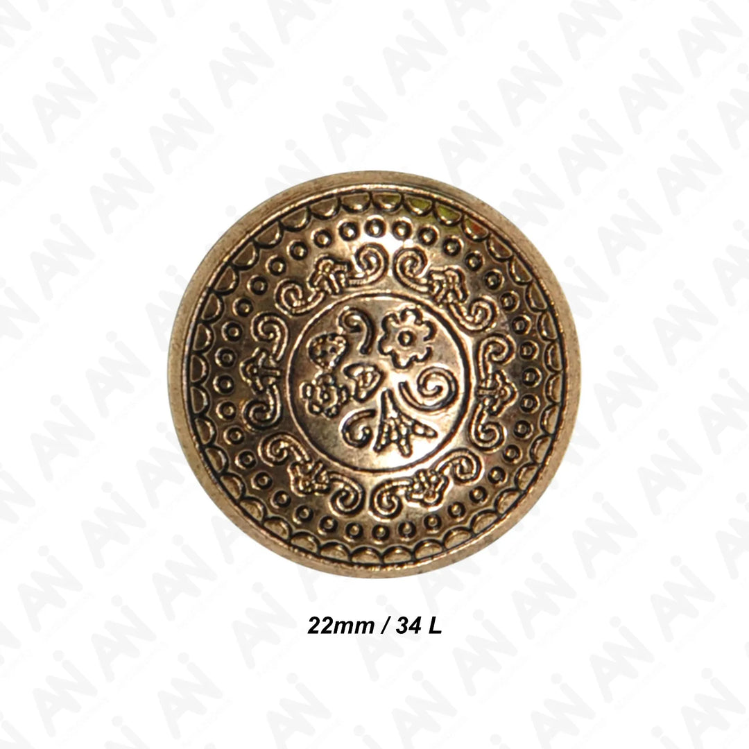Silver Symphony Metal Buttons | 18mm × 21mm