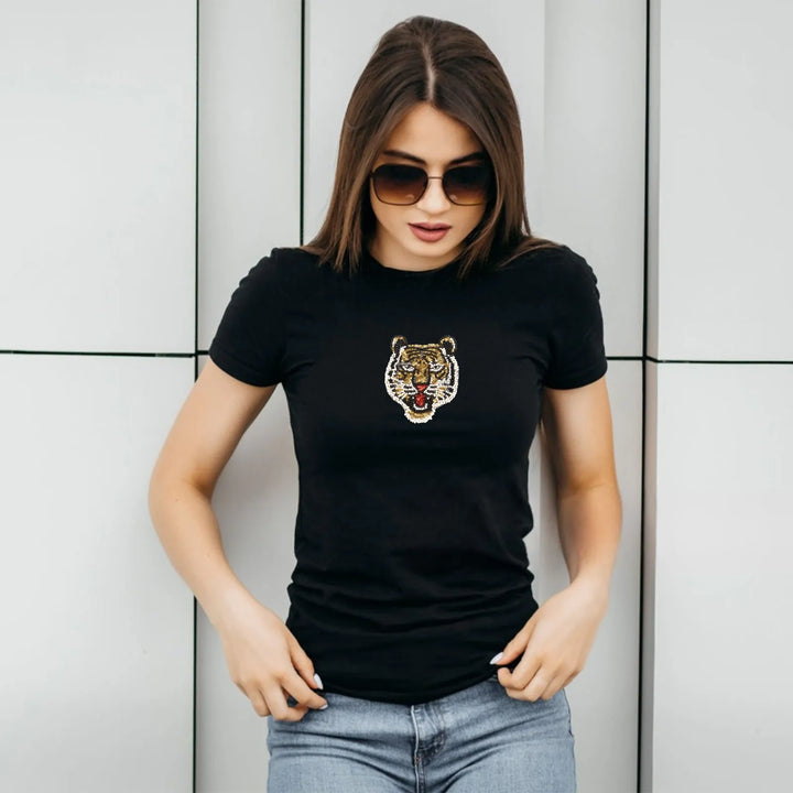 Big & Small size Tiger's Roar Beaded Sew Patch for Denim, Shirt & More