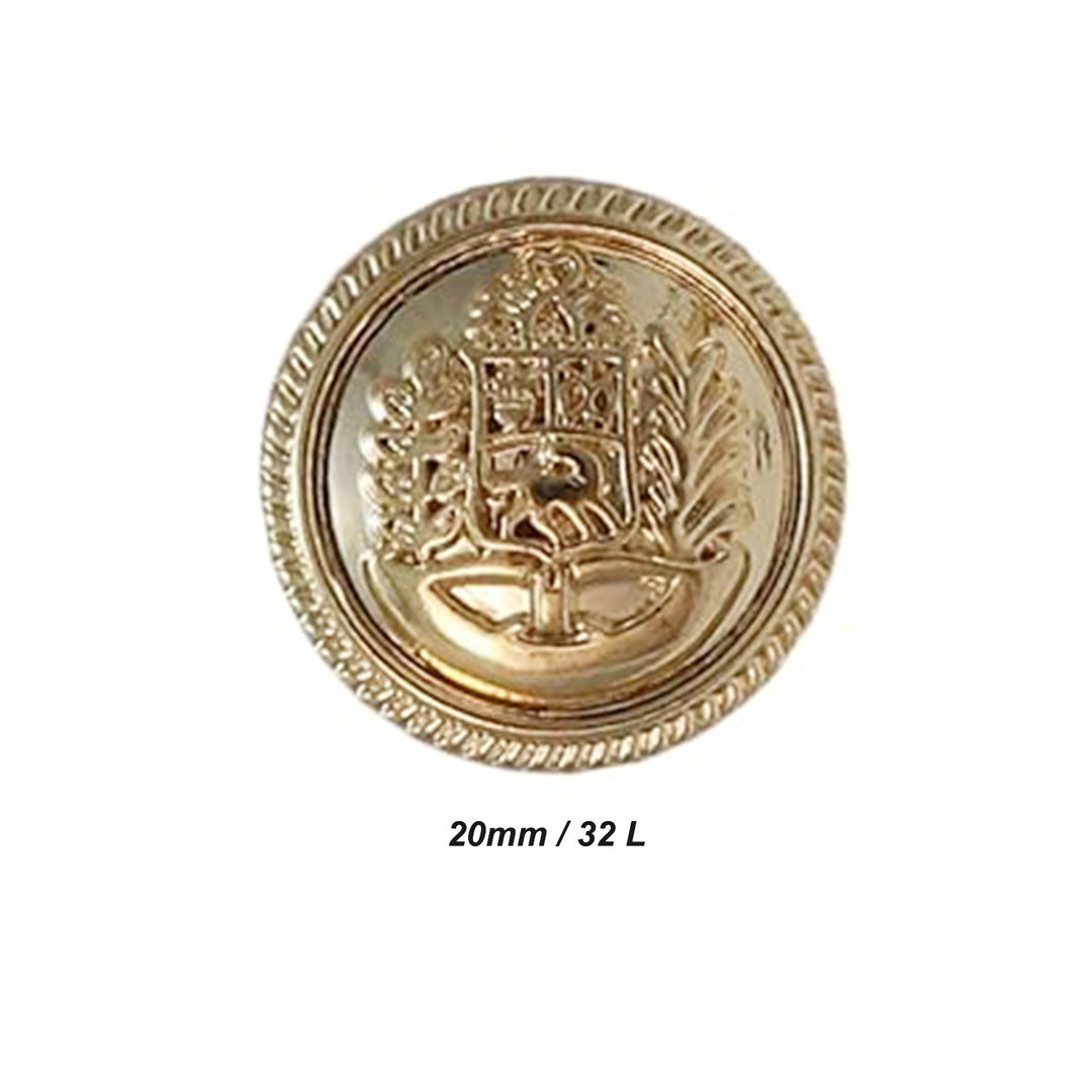 Intricate Crown and Shield Buttons( Pack of 8 Buttons)