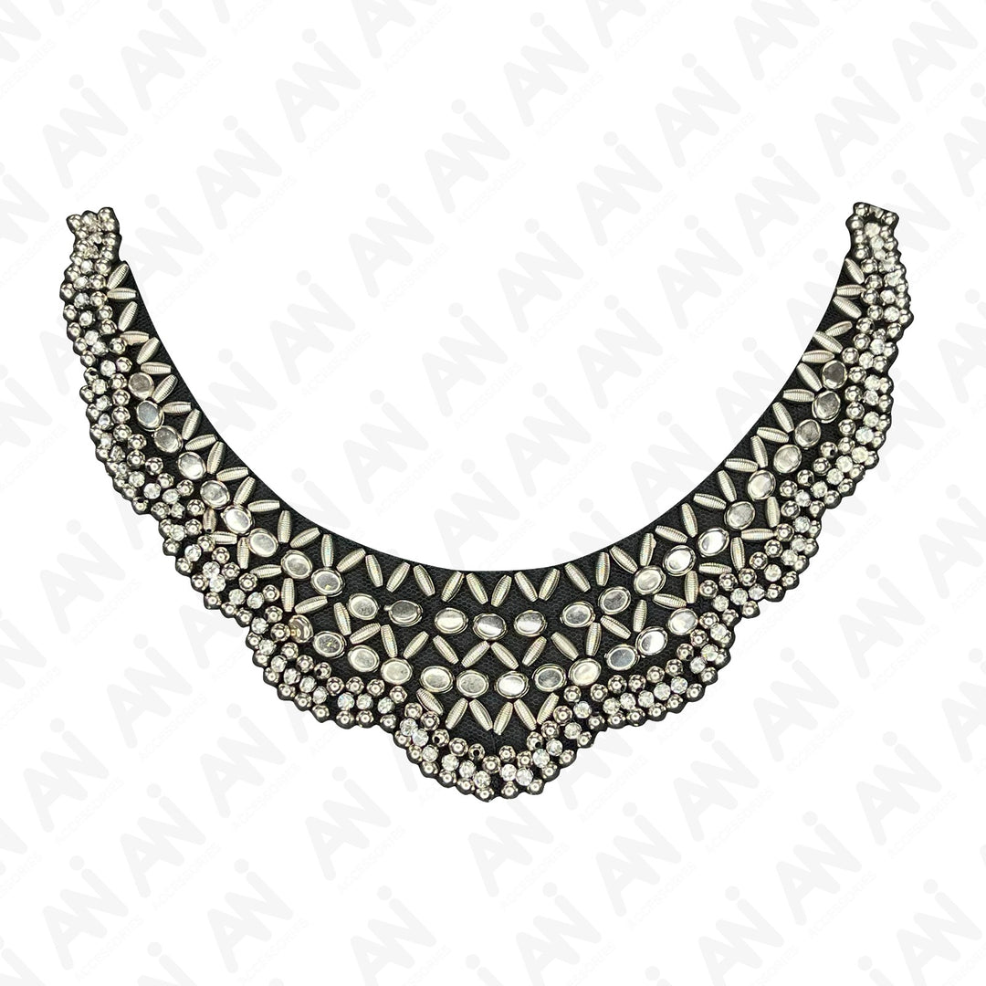 Beaded Round Neck Applique