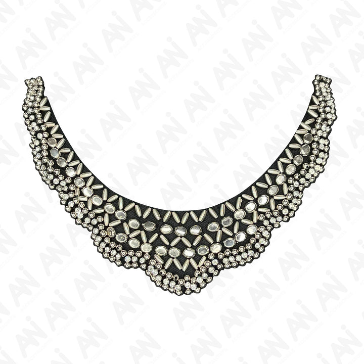 Beaded Round Neck Applique
