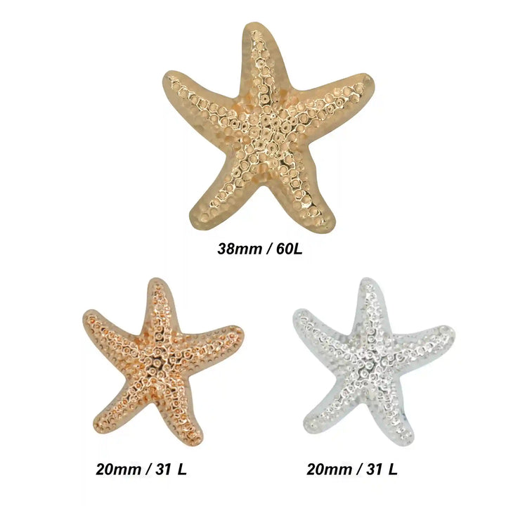 Star Metal Buttons | 38mm(60L)