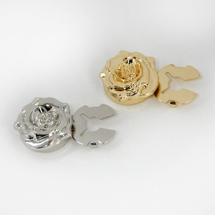 Stylish Metal Button Covers | Set of 2