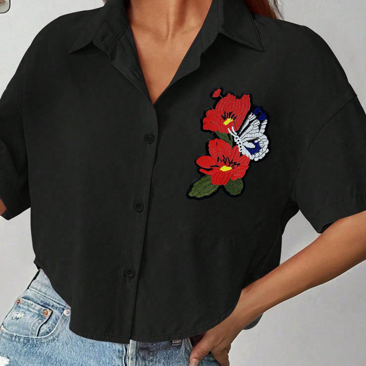 Red Lily Heat transfer or Sew Patch