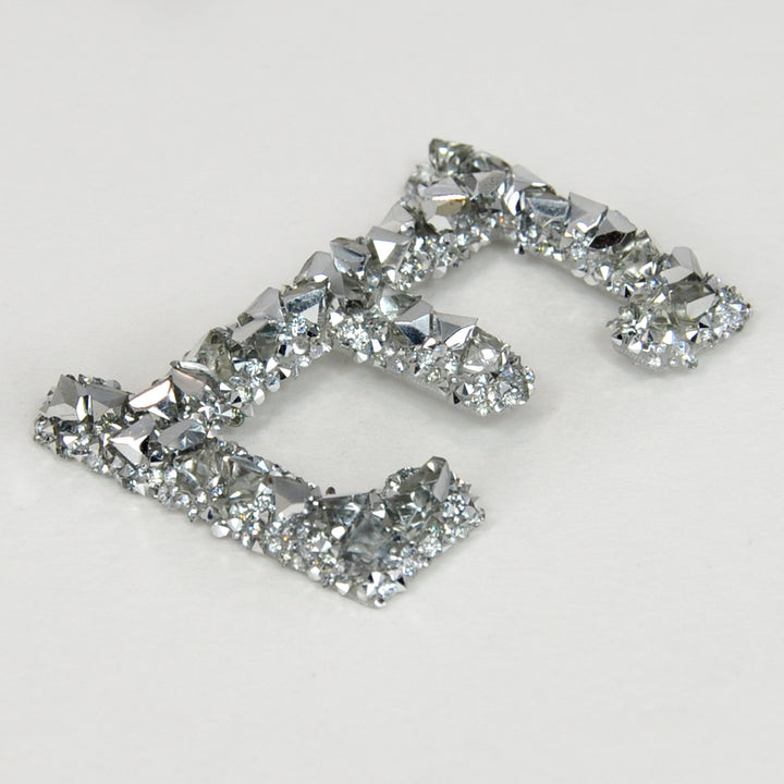 Letter A White Sparkling Rhinestone Patch