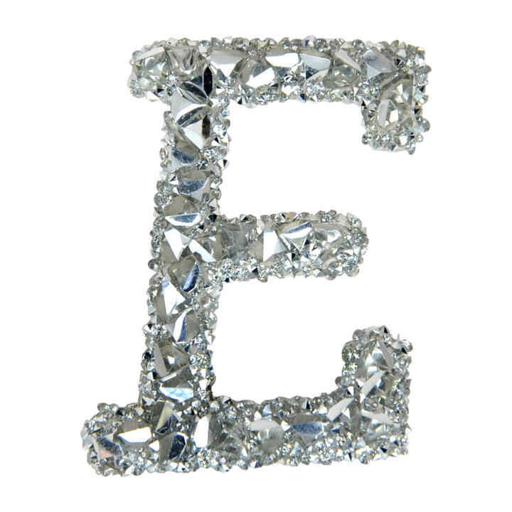 Letter A White Sparkling Rhinestone Patch