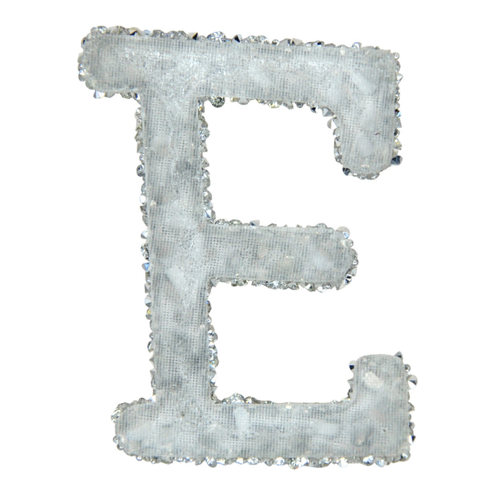 Letter A White Sparkling Rhinestone Patch
