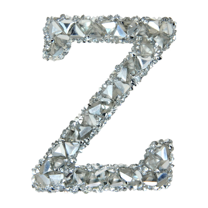 Letter A White Sparkling Rhinestone Patch