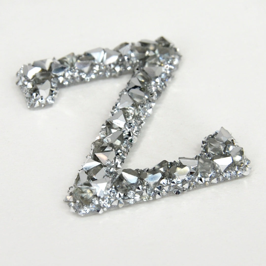 Letter A White Sparkling Rhinestone Patch