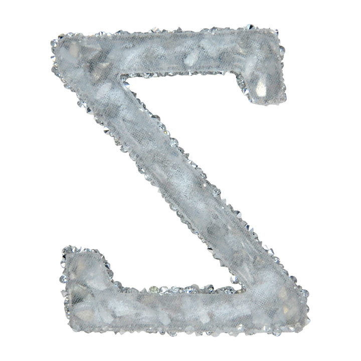 Letter A White Sparkling Rhinestone Patch