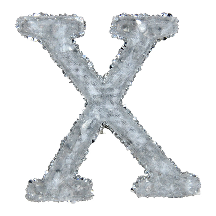 Letter A White Sparkling Rhinestone Patch