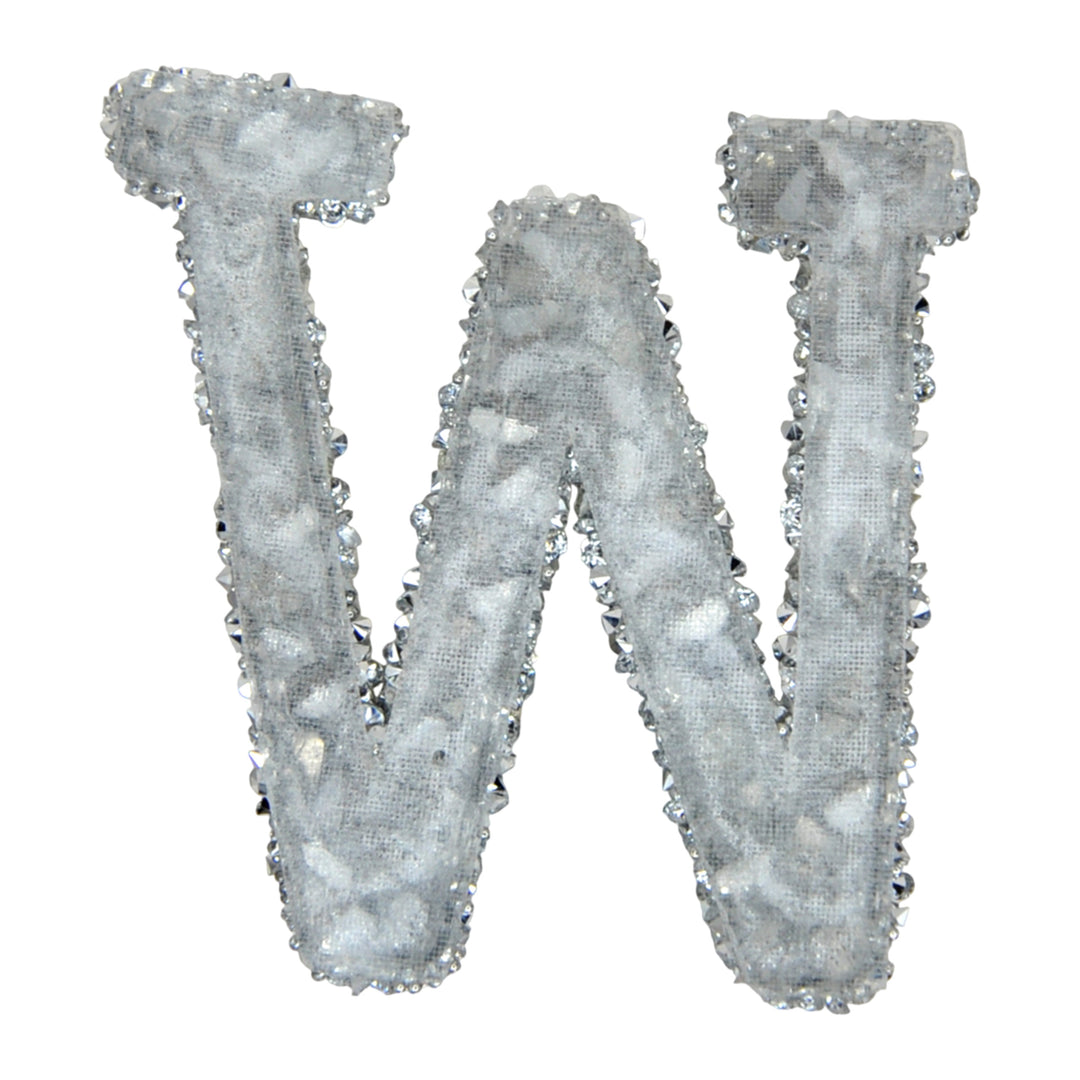 Letter A White Sparkling Rhinestone Patch