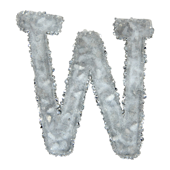 Letter A White Sparkling Rhinestone Patch
