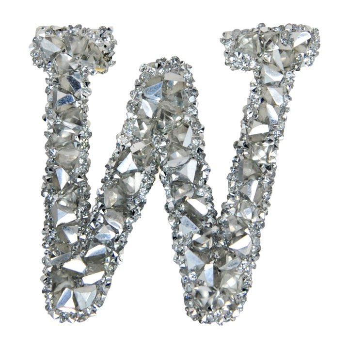 Letter A White Sparkling Rhinestone Patch