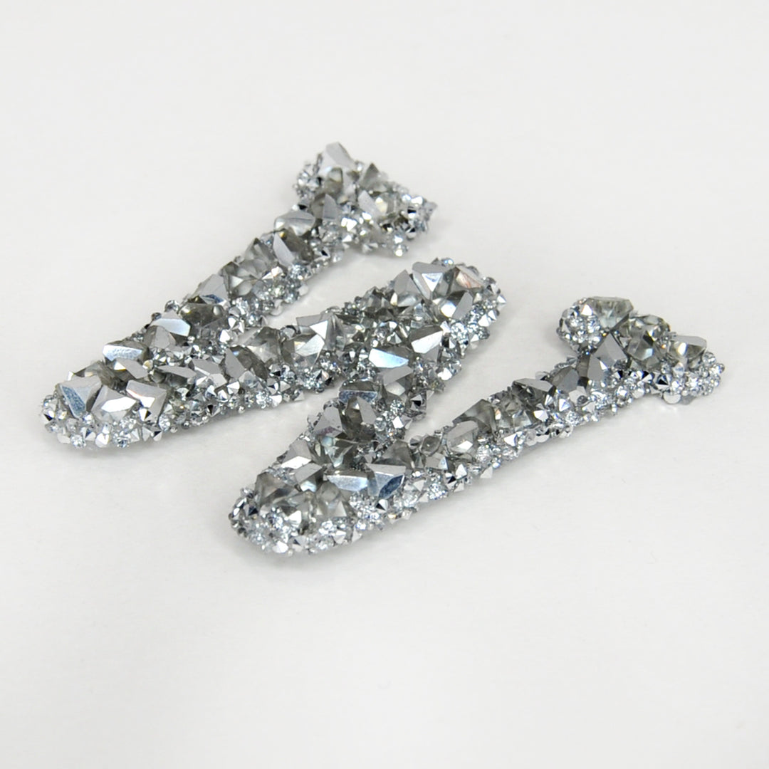 Letter A White Sparkling Rhinestone Patch