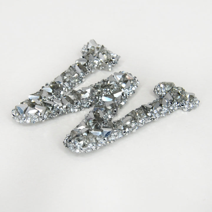 Letter A White Sparkling Rhinestone Patch