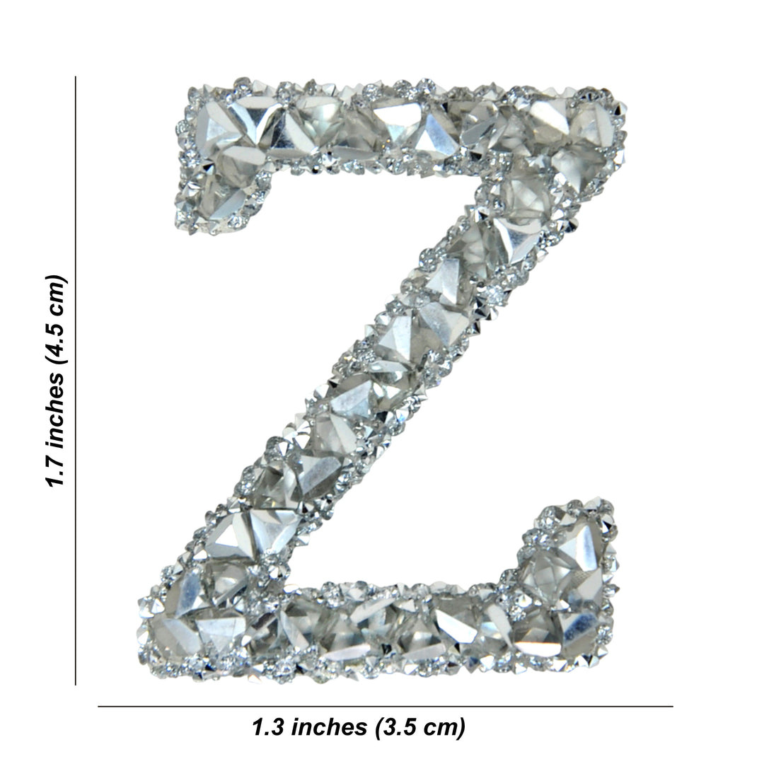 Letter A White Sparkling Rhinestone Patch