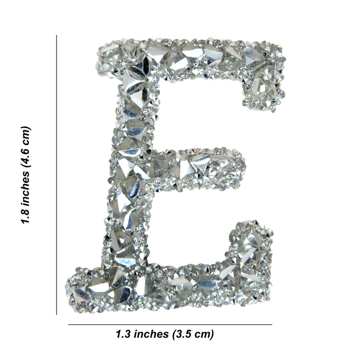 Letter A White Sparkling Rhinestone Patch