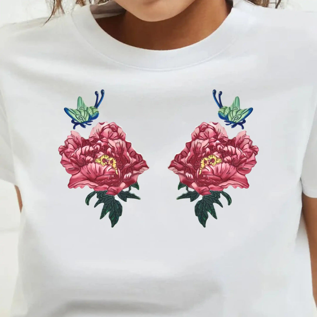 Floral and Insect Pvc Heat Transfer Patch