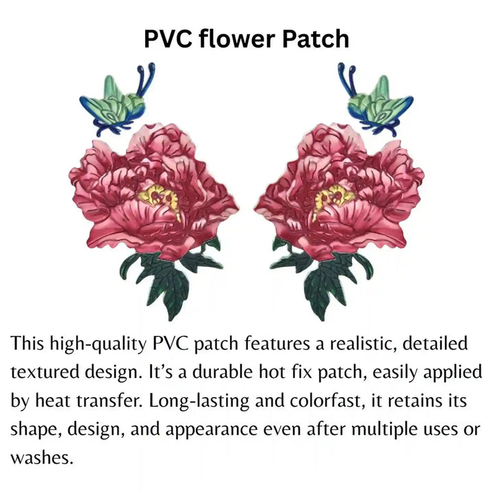 Floral and Insect Pvc Heat Transfer Patch