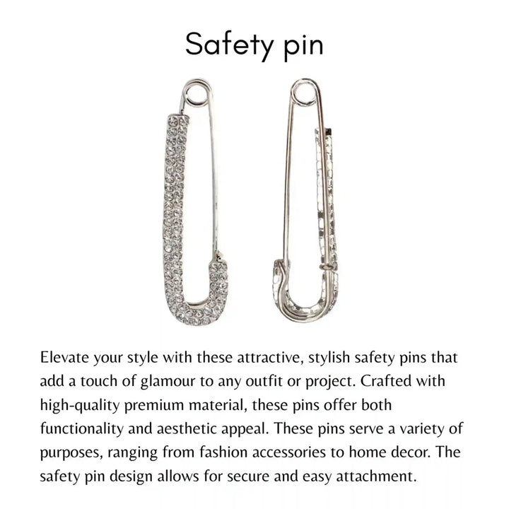 Silver Rhinestone Fancy Pin
