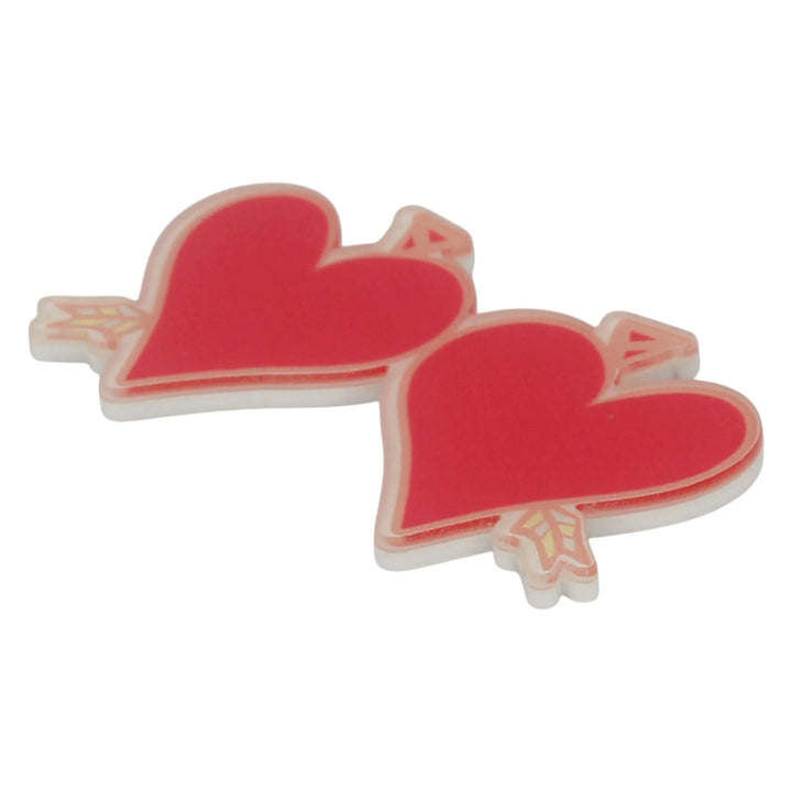 Double Heart Brooch
