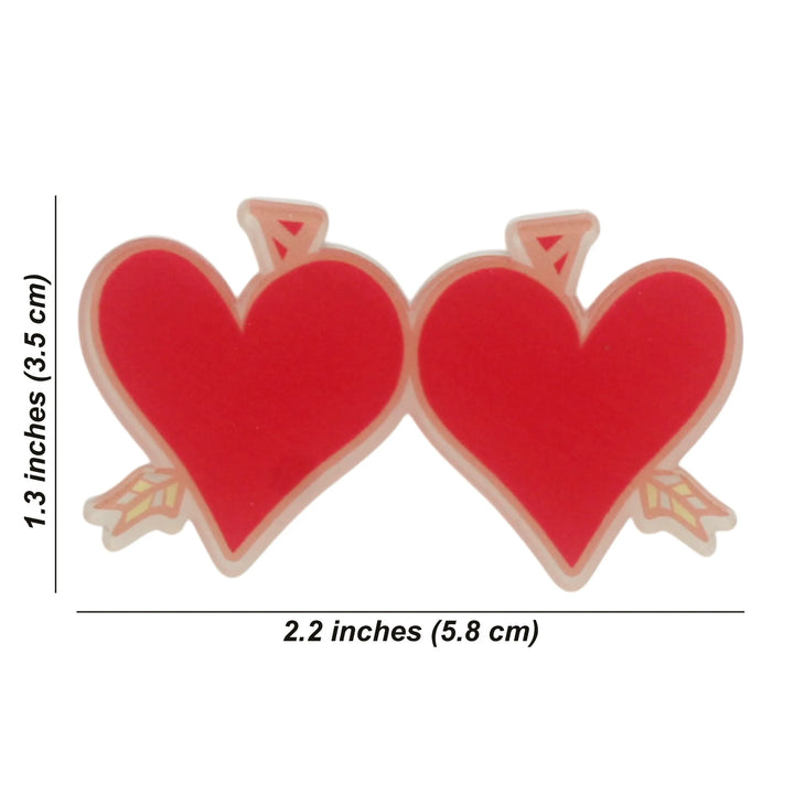 Double Heart Brooch