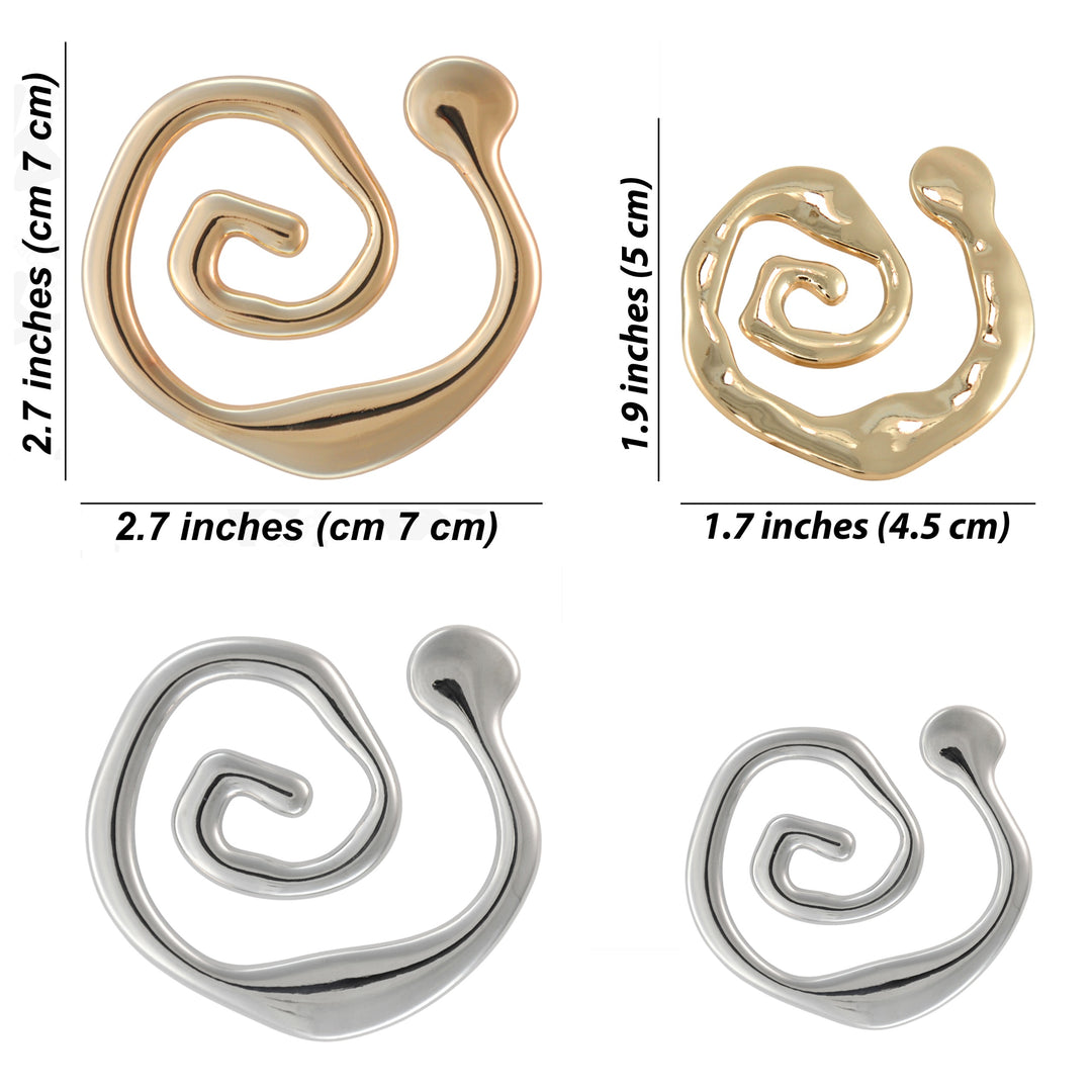 Spiral Inspire Gold & Silver Metal Buckle
