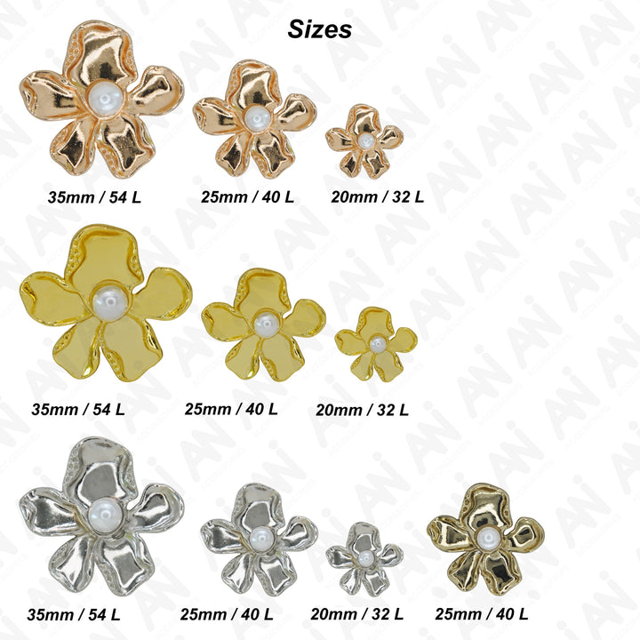 Floral Pearl Buttons