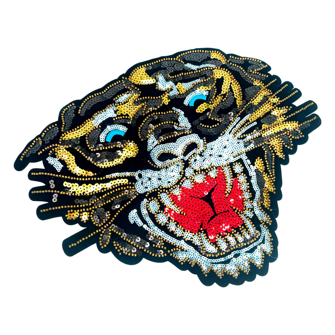 Golden Tiger Sequins Patch